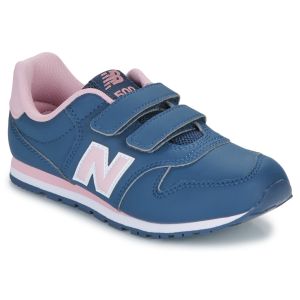 New Balance Baskets 500 bleu marine et rose à scratchs