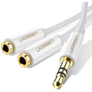UGreen Splitter Audio Jack 3.5mm Mâle vers 2 Prises Jack 3.5mm Femelles, 20cm