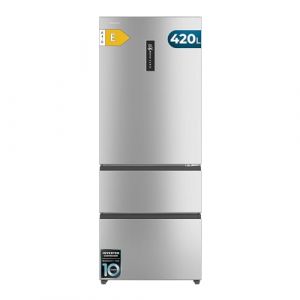 Cecotec R&eacute;frig&eacute;rateur 4 Portes Bolero CoolMarket FD 420 Total No Frost 185 cm 420 L E Inox
