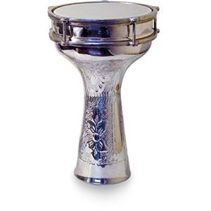 Image de Vatan Grande Derbouka turque alu ciselée avec sonailles