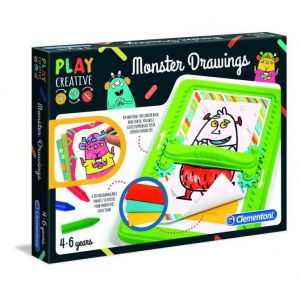 Clementoni Play Monster Drawings-fabriqué en Italie-kit de Loisir créatif, 4 Ans et Plus, 15276, Multicolore