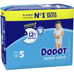 Dodot Couche sèche pour bébé 12h Taille 5 36uds