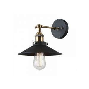 Italux Applique murale industrielle et rétro Kermio Noir