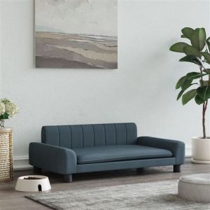 VidaXL Lit pour chien gris foncé 90x53x30 cm tissu