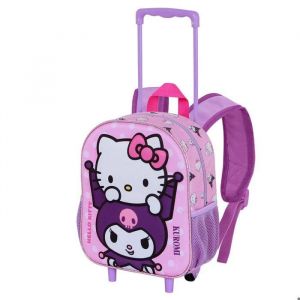 Karactermania Sac à dos 3D à Roulettes Petit - Hello Kitty Playful - Rose- Taille Unique