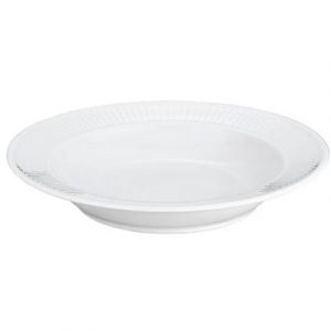 Image de Pillivuyt Assiette creuse 22 cm en porcelaine blanche 'Plissé' de