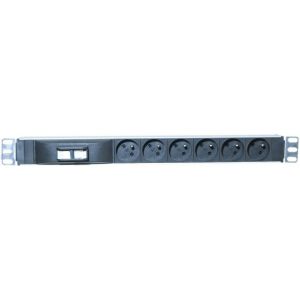 Image de Multiprise rackable 19'' 6 prises avec disjoncteur 808912