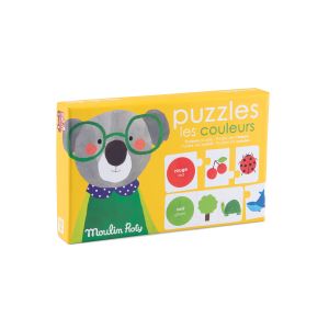 Moulin roty 8 puzzles les couleurs Les Popipop