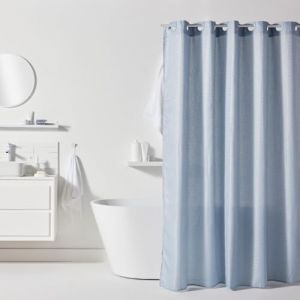 Today Rideau de Douche gauffré 180/200 Polyester Blue Utility