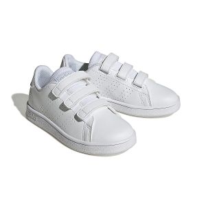 Adidas Advantage Court Lifestyle Hook-and-Loop Shoes-Low, FTWR White/FTWR White/Grey One, 33 EU