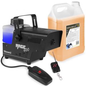 Beamz RAGE600 Machine &agrave; fum&eacute;e avec 5 litres de liquide - id&eacute;al pour animer vos soir&eacute;es