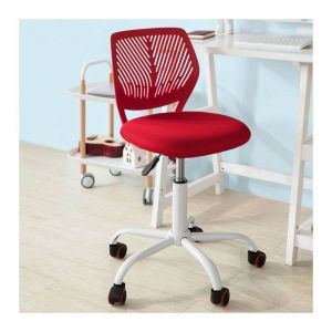 Image de Sobuy FST64-R Chaise de Bureau Ergonomique Fauteuil Pivotant Chaise pour Ordinateur-Rouge