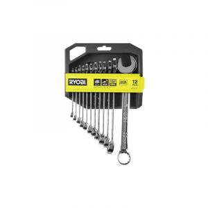 Ryobi Jeu de 12 clés coudées mixtes - Angle de reprise 15° - RHWR8PC