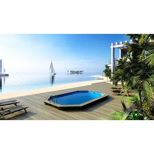 Piscine de jardin en bois - 5,86x3,86 x H.1,32m - avec filtration