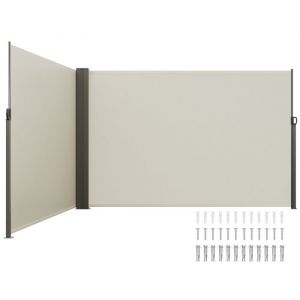 Auvent Latéral Rétractable-VEVOR-200x600 cm-Paravent Extérieur Imperméable Brise-Vue Tissu en Polyester-pour Jardin Balcon