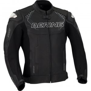 Bering Blouson cuir Hunt-R noir/blanc - S