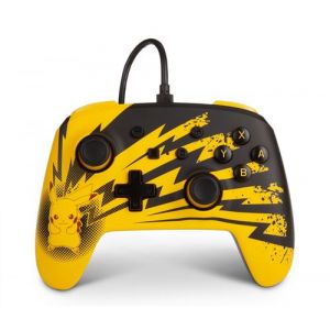 Image de PowerA Manette filaire améliorée pour Nintendo Switch – Éclairs Pikachu, manette de jeu, manette de jeu vidéo filaire, manette de jeu