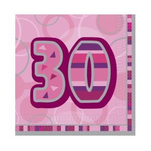 16 serviettes 30 ans