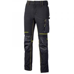 U-Power Pantalon de travail lourd tissu u-4 stretch atom black carbon de m