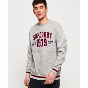 Image de Superdry Sweat-shirt Homme College Boxy Fit Applique Sweat, Gris Gris - Taille EU XXL,EU S,EU M,EU L,EU XL,Unique