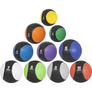 Gorilla Sports Médecine ball de 1kg à 10kg - Poids : Lot complet de 55 KG (10 médecine-balls)