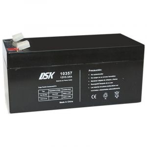 DSK 10357 &ndash; Batterie Plomb Acide 12 V 3,3 Ah, Noir
