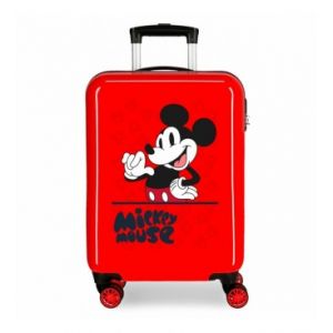 Disney. Valise cabine Mickey Mouse Fashion rouge -38x55x20cm