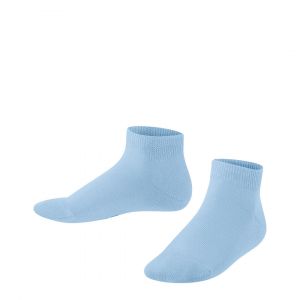 Falke Family K SN coton unies 1 paire, Chaussettes basses Mixte enfant, Bleu (Crystal Blue 6290) nouveau - &eacute;cologique, 23-26