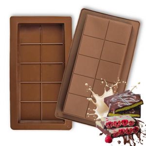 Image de ZECOOK Moule Tablette Chocolat Dubai Franui - 2PCS - Moule en Silicone sans BPA - Antiadhésif