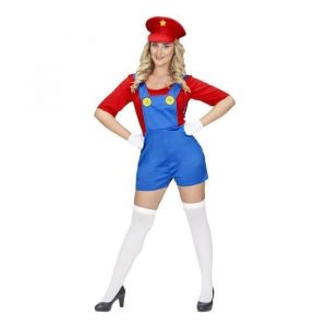 W WIDMANN MILANO Party Fashion - costume de super plombi&egrave;re, costume, chapeau, ouvri&egrave;re, carnaval