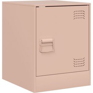 VidaXL Table de chevet rose 34,5x39x44 cm acier, armoire, meubles de chambre, support téléphonique, armoire d'appoint, table de nuit, table d'appoint