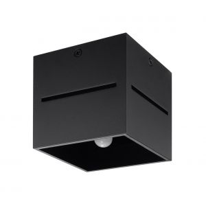 L inaire Center Plafonnier LOBO al ini noir 1 ampoule