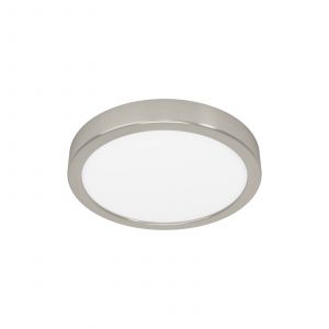Eglo Connect.z Plafonnier LED connecté pour salle de bains Fueva 6-Z, Ø 21 cm, ZigBee, App et commande vocale Alexa, blanc chaud froid, intensité lumineuse variable, aspect argenté, IP44