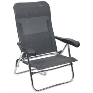 Crespo Chaise de plage - AL-205 - Gris fonc&eacute; (40)