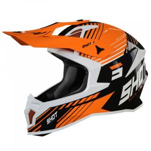 Shot Casque cross Lite Fury orange fluo/noir/blanc brillant- XL