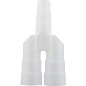 Zenitech Raccord universel tubes condensats en y goulotte clim - IP40 IK08 - Blanc Ral 9001 Blanc