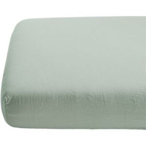 Kadolis Drap Housse Satin de Coton Bio Lav&eacute; Tilleul - 60 x 120 cm