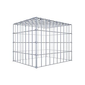 Gabion monté type 3 50 cm x 40 cm x 40 cm (L x H x P), maillage 5 cm x 10 cm, anneau en C