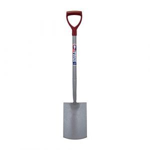 Spear & Jackson Bêche en acier au carbone solide 285 x 179 mm lame, 711 mm manche, gris