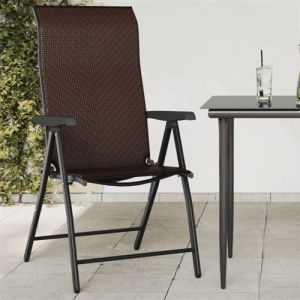 VidaXL Chaises pliables de jardin lot de 8 marron résine tressée3270611