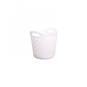 Image de Iris Ohyama Panier / corbeille à linge en matière souple - Flexible Basket - SKB-460, polyéthylène, blanc, 60 L, 46 x 46 x 46 cm