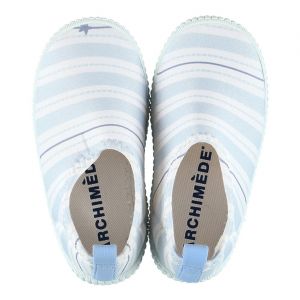 Archim&egrave;de Chaussures Cocon &agrave; rayures bleu ciel