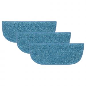 Vhbw 3x Housses de rechange compatible avec Philips SteamCleaner Active FC7025, FC7028 nettoyeur à vapeur, balai vapeur - microfibre, bleu