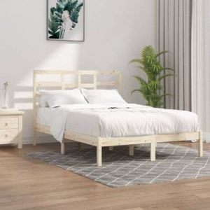 VidaXL Cadre de lit Bois massif 150x200 cm Très grand