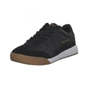 Skechers Homme Zinger Manzanilla Totale Baskets, Daim Duraleather Noir, 40 EU
