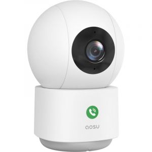 4MP 2,5K Caméra Surveillance WiFi Intérieure, 5G/2.4 GHz WiFi, Appels à Une Touche, Suivi de Mouvement à 360°, Détection Humaine ai, Compatible avec
