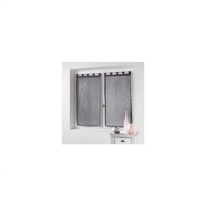 Paire de voilage à p ants 45 x 120 cm Filiane Gris anthracite Livraison gratuite Gris