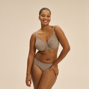 Soutien-gorge avec armature emboitant - Gr&egrave;ge CARESSE gris