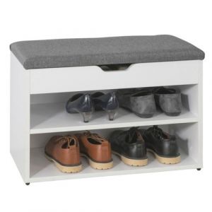 Sobuy FSR25-HG Banc de Rangement à Chaussures 2 étages avec Coussin Rembourrée Commode à Chaussures