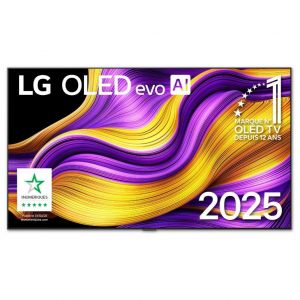 LG OLED77G54LW.AEU OLED evo Noir Profond + support mural inclus 120 Hz 4K 195 cm IA 2025